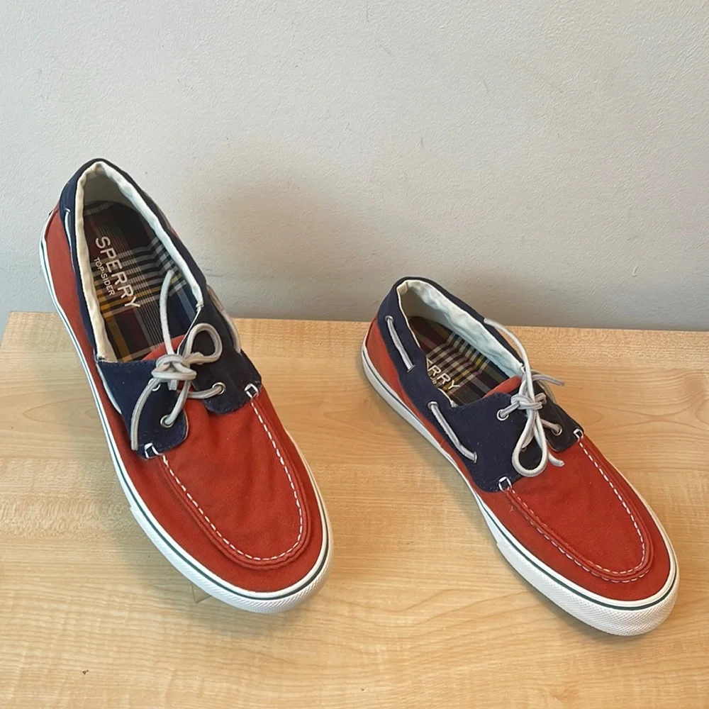 Sperry Top-Sider Bahama II Two Tone Canvas Boat Shoes- New